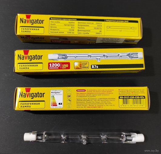 Лампа галогенная линейная Navigator J117mm 150W R7s 230V