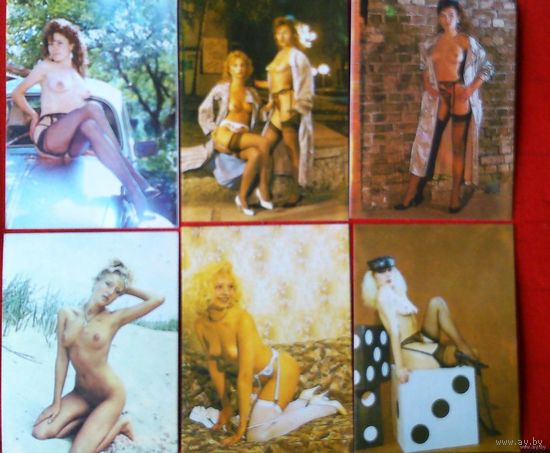 Календарики. 1991.Эммануэль.Набор 6 шт.Цена за все!!!