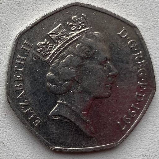 Великобритания 50 пенсов 1997 г.