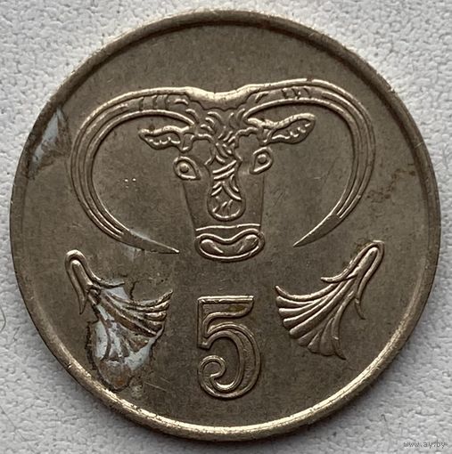 Кипр 5 центов 1990 г.