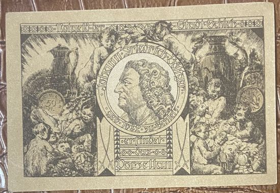 Нотгельд 50 пфеннигов 1921 год. Шлайц,. Веймарская республика