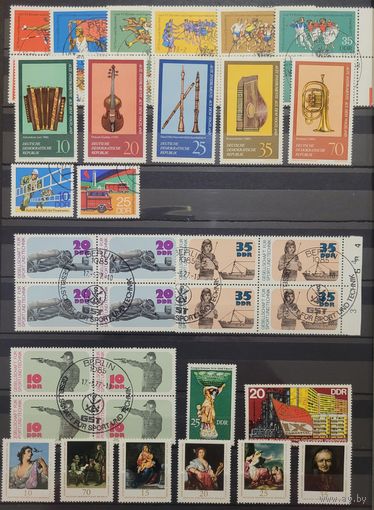 С 1 руб. Подборка марок ГДР за 1975-1980 год