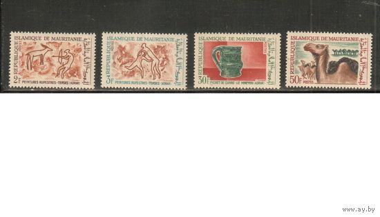 Мавритания-1966 (Мих.294-297) ** , Археология, Верблюды (полная серия)
