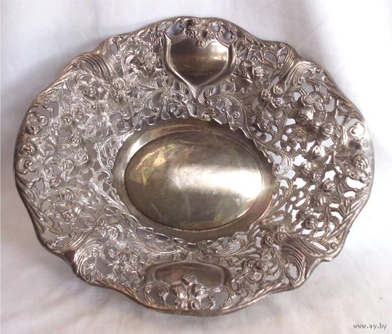 Фруктовница Конфетница 30 х 27 Серебрение 06