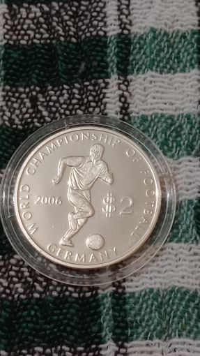 Острова Кука 2 доллара 2003 футвол чемпионат мира 2006
