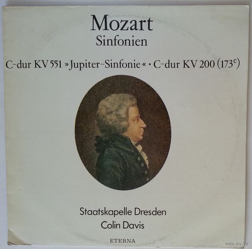LP Mozart, Staatskapelle Dresden, Colin Davis – Sinfonien C-dur KV 551 Jupiter-Sinfonie  C-dur KV 200 (173e) (1985)