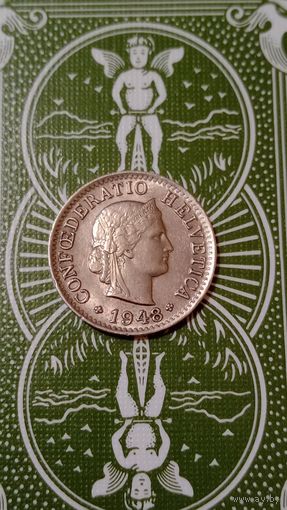 Швейцария 5 раппен 1948