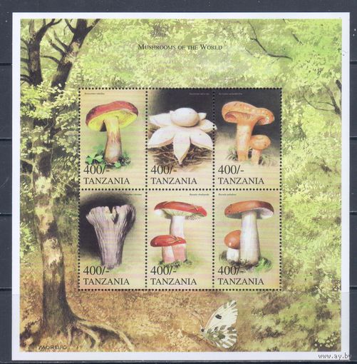 Танзания 1999. Грибы. 2 МАЛЫХ ЛИСТА. MNH