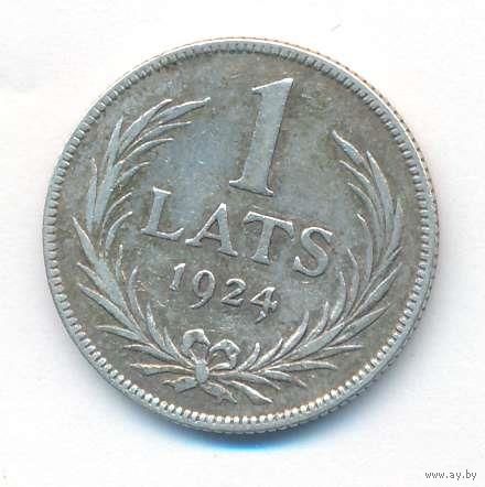 Латвия 1 лат 1924 г. Ag 0,835