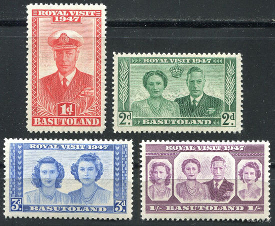 Басутоленд 1947 ** Королевский визит серия 4 марки Британские колонии