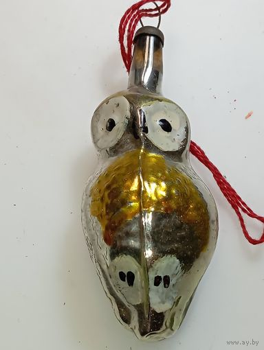 Ёлочная  игрушка  ,  Сова   , из СССР .