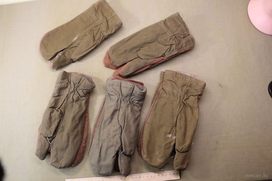 Рукавицы стрелковые СССР, одним лотом. Распродажа коллекции вещей. С РУБЛЯ! АУКЦИОН!
