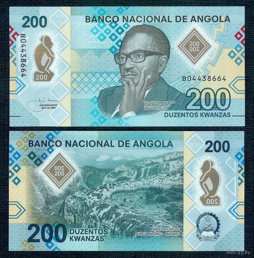 Ангола 200 кванза 2020 год. UNC (полимер)