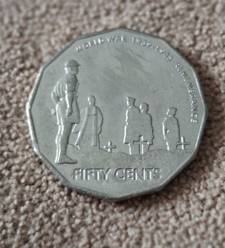 Австралия 50 центов, 2005 60 лет со дня окончания Второй Мировой войны