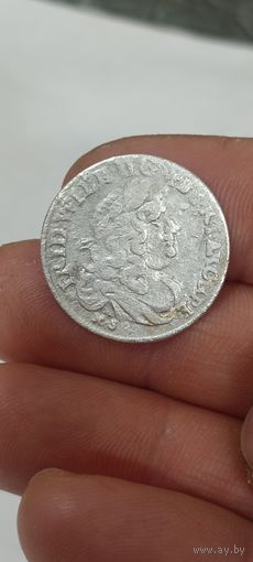 Шесть грошей 1679 года.