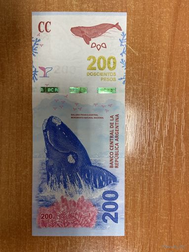 200 песо Аргентина 2018 год UNC