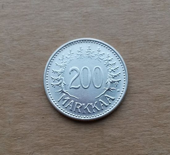 Финляндия, 200 марок 1956 г., серебро 0.500
