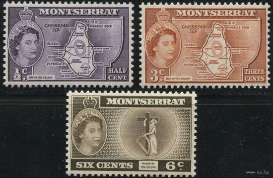 Монтсеррат 1953 **  3 марки Британские колонии