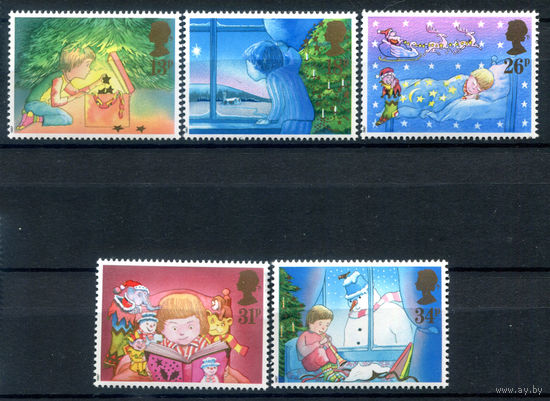 Великобритания - 1987г. - Рождество, дети - 5 марок - полная серия, MNH [Mi 1126-1130]. #3-GB-Z-1-17
