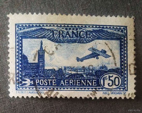 Марка Франция 1930 год Авиапочта