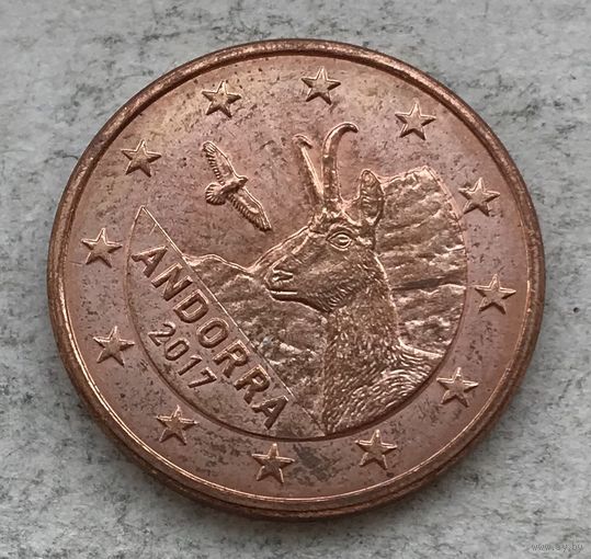 Андорра 5 евроцентов 2017 - Бородач (Серна)