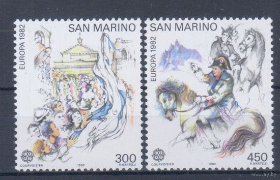 [967] Сан-Марино 1982. Исторические события.Наполеон.Европа.EUROPA. СЕРИЯ MNH.