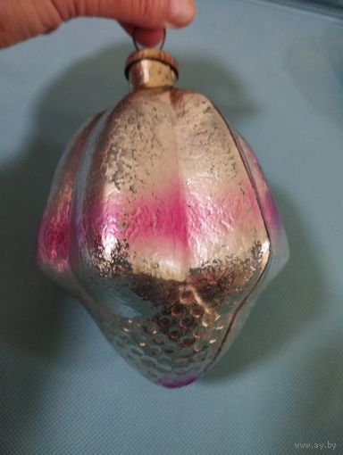 Ёлочная Кремлевская игрушка Бутон, стекло. СССР