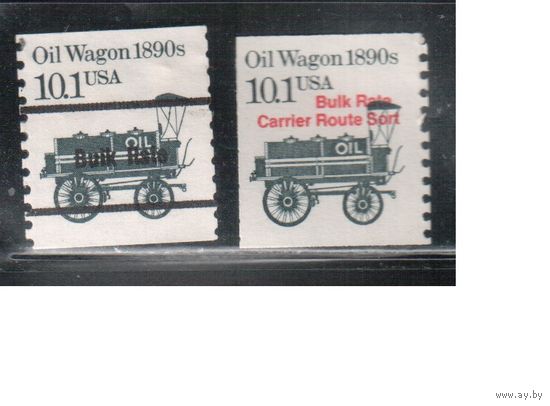 США-1985, (Мих.1747 I+II) , гаш., Стандарт, Транспорт, Перевозка нефти,  2 типа