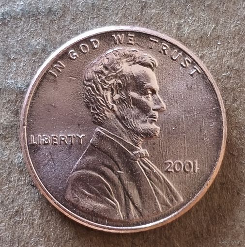 США 1 цент, 2001 г., цент Линкольна, без отметки мд: Филадельфия, KM# 201b