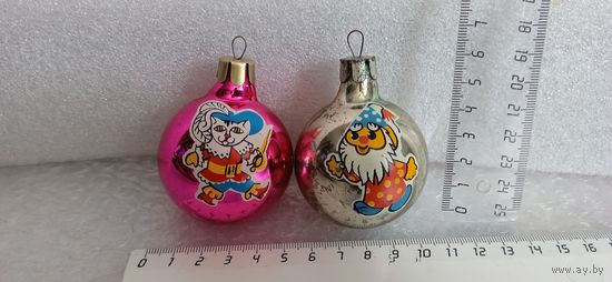 Ёлочные игрушки. Шарики с наклейками. 20-27