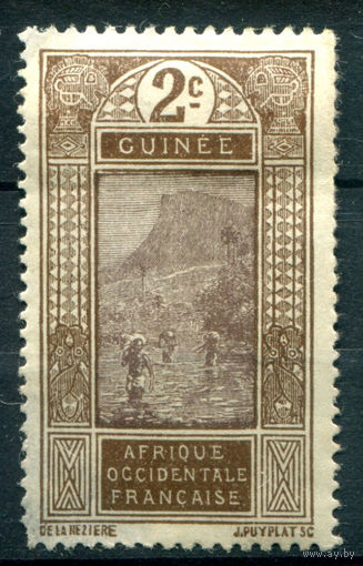 Французская Гвинея - 1913/16г. - ландшафты, 2 с - 1 марка - MH [Mi 64]. #4-W1-113-A-1