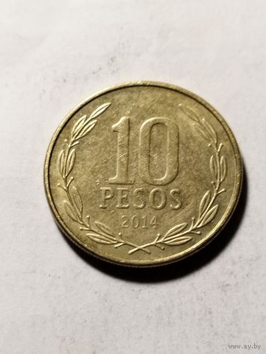 Чили 10 песо 2014