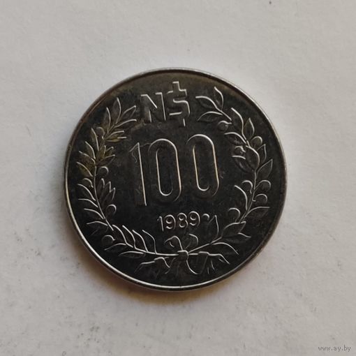 Уругвай 100 новых песо 1989 г.