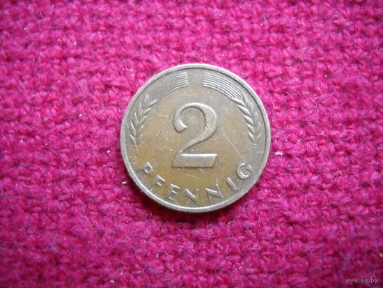 ФРГ 2 пфеннига 1965 г. J +