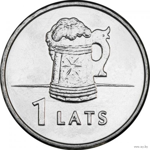 Латвия 1 лат, 2011 Пивная кружка UNC