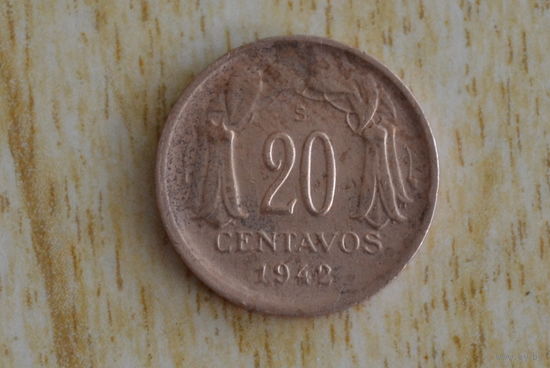 Чили 20 сентаво 1942