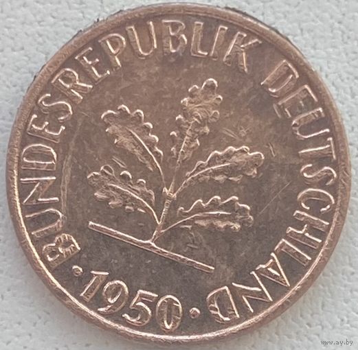 Германия 1 пфенниг 1950 г. F
