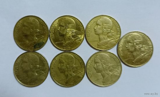 10 сантим 1973 г . 1976 г . 1978  г .1982  г .1983  г . 1995  г . 1996 год