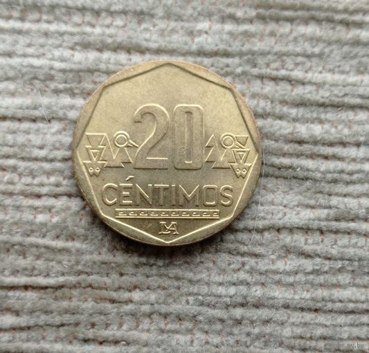 Werty71 Перу 20 сентимо 2012 без точек