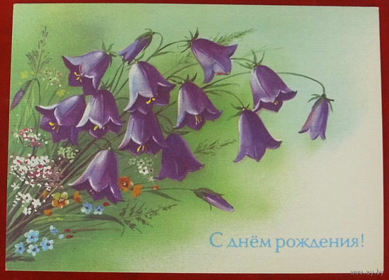С днём рождения! Чистая. 1988 года. Куртенко. *356.