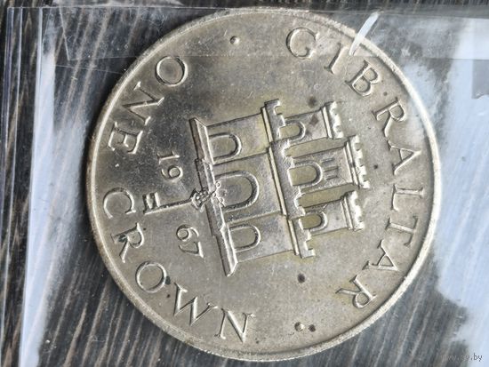 1967 Гибралтар 1 крона