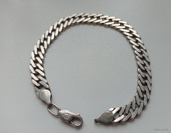 Браслет серебро 925 проба. Отличный, без дефектов. 20 см, 14,5 гр. СТАРТ 1 рубль.