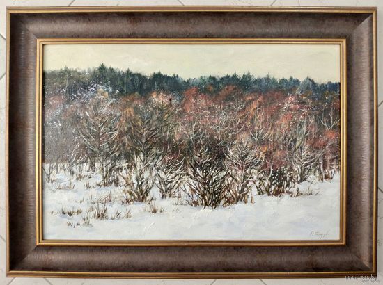 Шкарубо О.В. "Зимний вечер", 2020 г. Холст,масло. Размер 40х60 см.