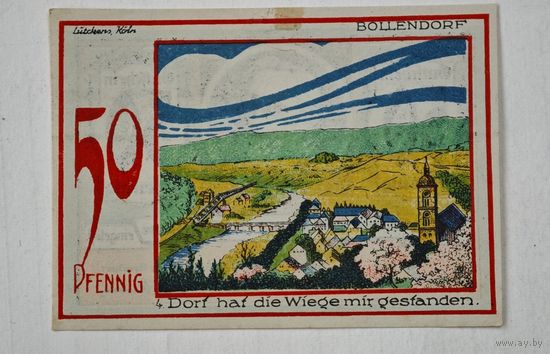 1922 год 50 пфеннигов  Германия