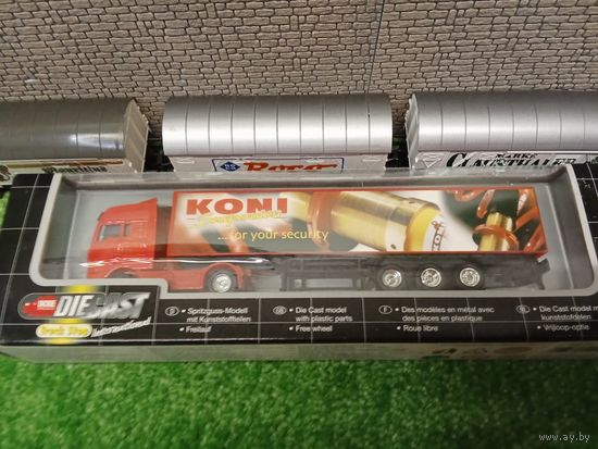 MAN  с полуприцепом 1:87 (красн) б/у Китай