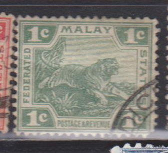 Тигр фауна Федерация Малайских государств 1906 год Лот 1