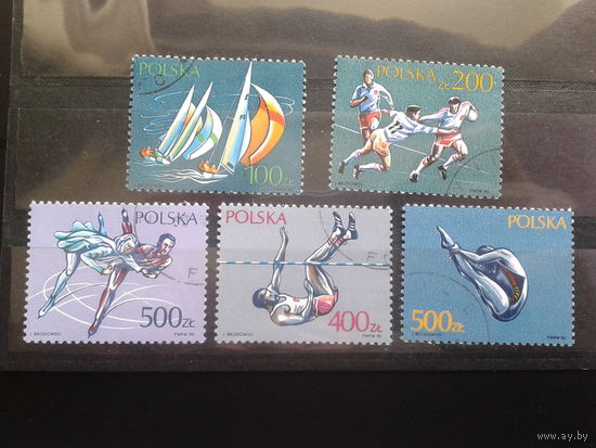 Польша, 1990, Спорт, полная серия (2 скана)