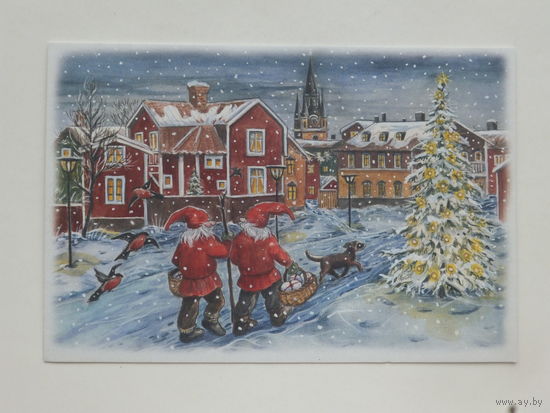 Швеция новым годом 1990-е 11х17 см