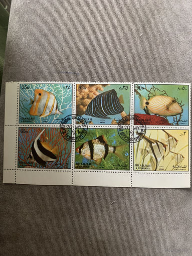 ОАЭ 1972. Шарджа. Коралловые рыбки