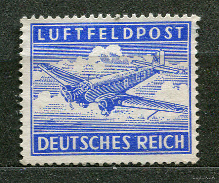 Авиация. Фельдпочта. Самолет Юнкерс. Германия. Третий Рейх. 1942. Чистая без клея